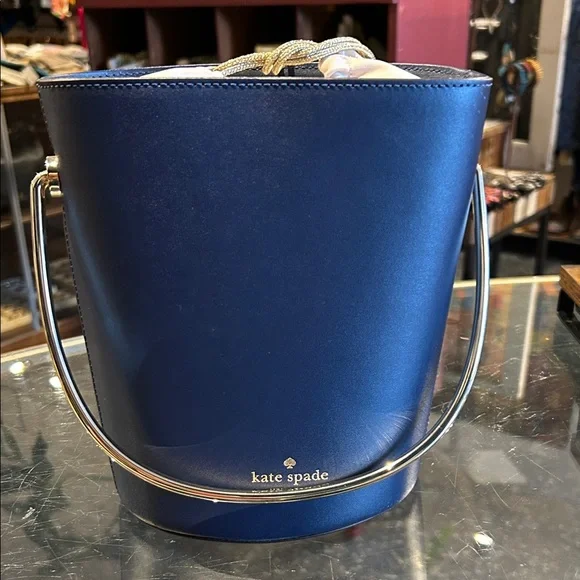 Rare Kate Spade Steal The Spotlight Champagne Bucket Bag. - Picture 6 of 10